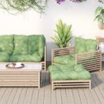 vidaXL Pernă pentru paleți model frunze 60x61, 5x10 cm, țesătură Oxford (360897)