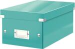 Leitz Cutie depozitare Leitz WOW Click & Store, carton laminat, pliabila, cu capac, 20x14x35 cm, turcoaz (L-60420051)