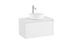 Roca Ona 80 cm-es fürdőszoba bútor ráültethető mosdóhoz, matt fehér A851724509 (A851724509)