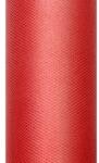  piros tüll dekoranyag (007)- 15 cm*9 m, puha