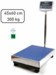  TCS-B hitelesített raktári mérleg 300 kg rozsdamentes, 45x60 cm