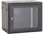 XCAB Cabinet metalic de perete 19, tip rack wallmount, 9U 600x600 mm, Eco Xcab Negru (WM6609.9004) - dwyn