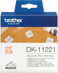 Brother DK-11221 elővágott öntapadós címke 100db/tekercs 23mm x 23mm White (DK11221)