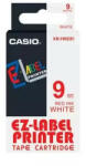 Casio Feliratozógép szalag XR-9WER1 9mmx8m Casio piros/fehér (XR9WER1) - tobuy