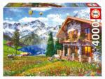 Educa Puzzle Chalet in the Alps Educa 4000 piese și lipici Fix (EDU19568) Puzzle