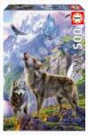 Educa Puzzle Wolves in the rocks Educa 500 piese și lipici Fix (EDU19548) Puzzle