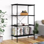 vidaXL Unitate cu rafturi pe 4 niveluri, negru, 80x40x130 cm (336343) Biblioteca