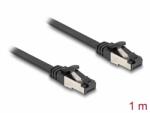 Delock Cablu de retea RJ45 FTP Cat. 8.1 flat/flexibil 1m Negru, Delock 80179 (80179)