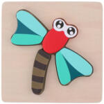 MARIONETTE Puzzle din lemn Marionette Libelula 5 piese (ED68040-LIB) - erfi Puzzle