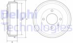 DELPHI Tambur frana DELPHI BF638 (BF638) - automobilus