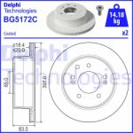 DELPHI Disc frana DELPHI BG5172C (BG5172C) - automobilus
