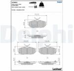 DELPHI set placute frana, frana disc DELPHI LP3852 (LP3852)