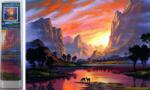 NORIMPEX - Puzzle Diamond Painting Mountain vale 30x40cm - 1 - 39 piese