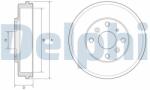 DELPHI Tambur frana DELPHI BF649 (BF649) - automobilus