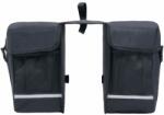vidaXL Geantă de bicicletă dublă pentru suport coș, negru, 35 L (93251)