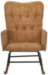 vidaXL Scaun balansoar, maro vintage, pânză (339684) Balansoar