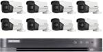 Hikvision Sistem de supraveghere video Hikvision 8 camere 8MP 4 in 1 IR 80m, DVR 8 canale 4K 8MP (33396-)