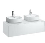 Laufen Sonar matt fehér alsószekrény kettő kivágással 117, 7x45, 7x34, 1 cm egy fiókkal H4054540341701 (H4054540341701)