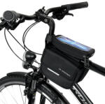Wozinsky vázas kerékpártáska vízálló telefontok 1, 5l fekete (WBB26BK)