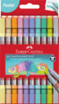 Faber-Castell Carioci cu 2 capete Faber-Castell FC151112, 10 culori, Pastel (FC151112)