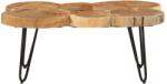 vidaXL Măsuță de cafea, 36 cm, 6 trunchiuri, lemn masiv de acacia (353300) Masa de cafea