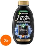 Garnier Set 3 x Sampon Garnier Botanic Therapy Magnetic Charcoal si Black Seed Oil, 250 ml