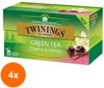 TWININGS Set 4 x Ceai Twinings Verde cu Aroma Cirese si Vanilie 25 x 1.7g