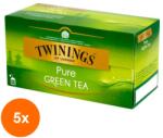 TWININGS Set 5 x Ceai Twinings Verde Pur, 25 x 2 g