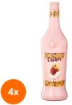 xuxu Set 4 x Lichior Xuxu Cream Strawberry & Vodka, 15% Alcool, 0.7 l