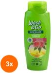 Wash&Go Set 3 x Sampon Wash&Go cu Ulei de Ricin, 675 ml (ROC-3xMAG1018269TS)