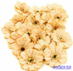  Gerbera selyemvirág fej 7, 5 cm - Drapp