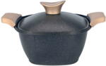 NEOKLIEN Oala Neoklein SCS22-Black, cu capac, 22 cm, 3.7 L, aluminiu turnat, invelis anti-aderent, Negru (SCS22-Black)