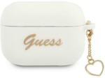 GUESS Husa Guess GUAPLSCHSH AirPods Pro cover white/white Silicone Charm Heart Collection - vexio