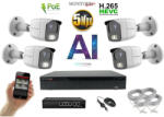  MS - AI IP kamerarendszer 4 kamerával switchel 5 Mpix WT - 6372K4B