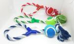 Nunbell Tug Rope Toy with Tennis Ball - Играчка за куче с въже и тенис топка 35см