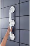 RIDDER Bară de sprijin în unghi, cu ventuze, „Premium alb A0256001 (429777)