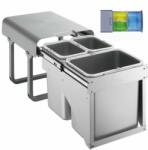 EKOTECH EKKO FRONT 40szekrénybe szerelhető szemetes 365 mmmagas 3 vödrös kivitel (90234100)