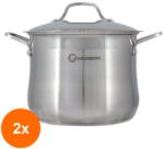 Grunberg Set 2 x Oala din Inox cu Capac de Sticla 32 cm, Grunberg, 19 l (GUJ-2xGR3132/1)