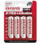 Aiwa AB-AAALR03/4 X-TRA + Alkáli elem AAA (LR03) 4db - strade