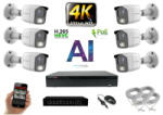  MS - 4K AI IP kamerarendszer 6 kamerával switchel 8 Mpix WT - 6378K6B