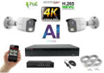  MS - 4K AI IP kamerarendszer 2 kamerával switchel 8 Mpix WT - 6378K2B