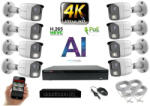  MS - 4K AI IP kamerarendszer 8 kamerával switchel 8 Mpix WT - 6378K8B