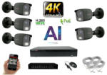  MS - 4K AI IP kamerarendszer 5 kamerával switchel 8 Mpix GT - 6379K5B