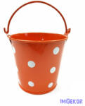  Kicsi pöttyös bádog vödör - Narancs