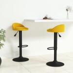 vidaXL Scaune de bar, 2 buc. , galben, catifea (333608)
