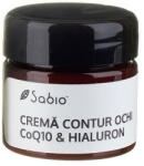 SABIO - Cremă contur ochi cu Acid Hialuronic și Coenzima Q10, Sabio Crema pentru ochi 15 ml Crema antirid contur ochi