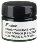 SABIO - Cremă tonifiantă cu acid ferulic și aloe vera pentru zona ochilor și a buzelor, Sabio Crema pentru ochi 15 ml Crema antirid contur ochi