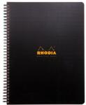  MeetingBook cu spira A4+ Rhodiactive, 80 file, negru (CF1199404)