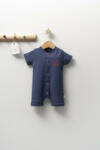 BabyJem Salopeta cu maneca scurta nou nascut, tongs baby (culoare: bleumarine, marime: 6-9 luni)