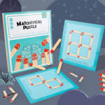  Joc magnetic de logica POTRIVESTE BETISOARELE - MATCHSTICKS puzzle (101658)